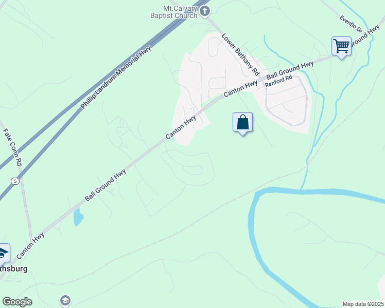 map of restaurants, bars, coffee shops, grocery stores, and more near 324 Bloomfield Circle in Canton