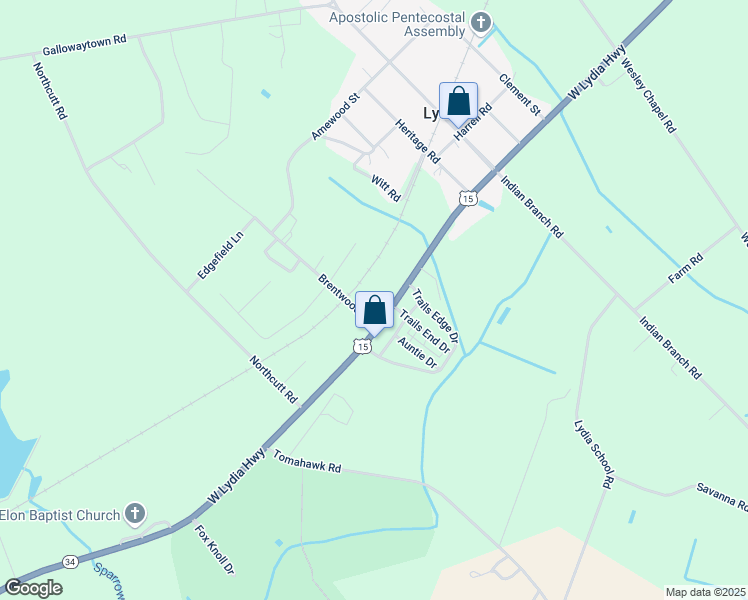map of restaurants, bars, coffee shops, grocery stores, and more near 972 West Lydia Highway in Hartsville