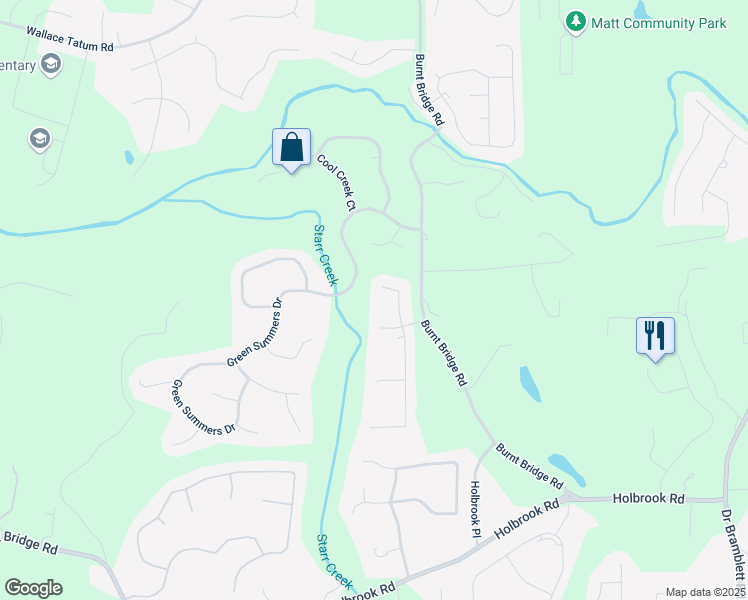 map of restaurants, bars, coffee shops, grocery stores, and more near 3985 Foxdale Lane in Cumming