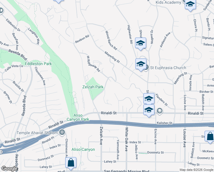 map of restaurants, bars, coffee shops, grocery stores, and more near 11628 Lerdo Avenue in Los Angeles