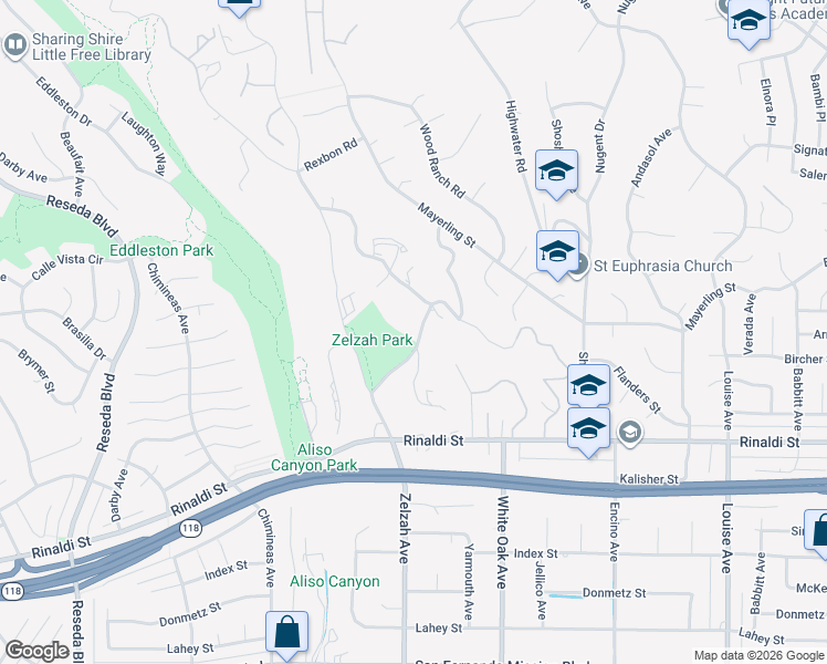 map of restaurants, bars, coffee shops, grocery stores, and more near 11628 Lerdo Avenue in Los Angeles