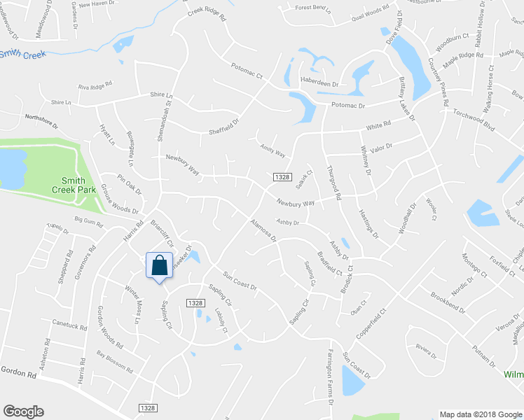 map of restaurants, bars, coffee shops, grocery stores, and more near 2506 White Road in Wilmington