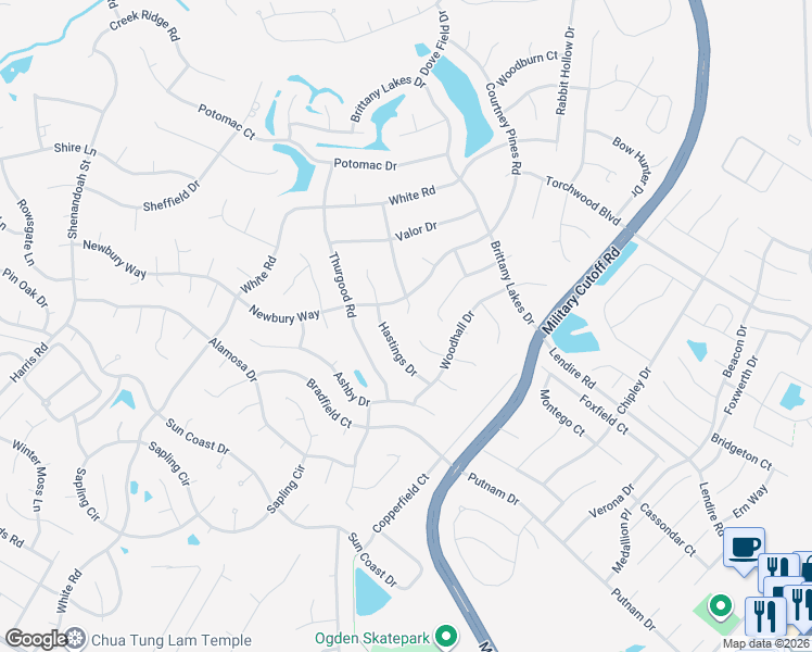 map of restaurants, bars, coffee shops, grocery stores, and more near 2605-2609 Naudin Court in Wilmington