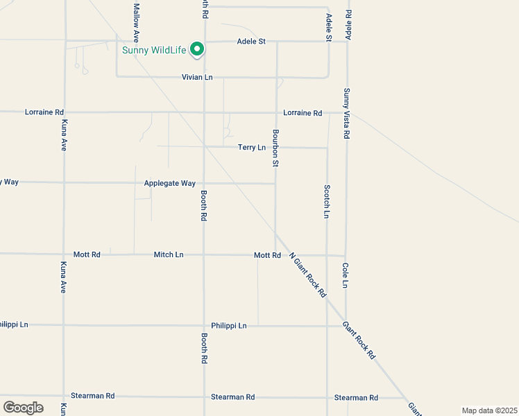 map of restaurants, bars, coffee shops, grocery stores, and more near 630 Landers Lane in Yucca Valley