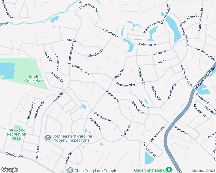 map of restaurants, bars, coffee shops, grocery stores, and more near 2505 White Rd in Wilmington