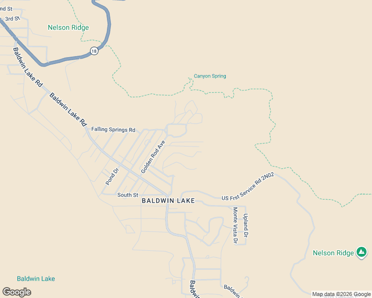 map of restaurants, bars, coffee shops, grocery stores, and more near 46139 Rustic Canyon Road in Big Bear