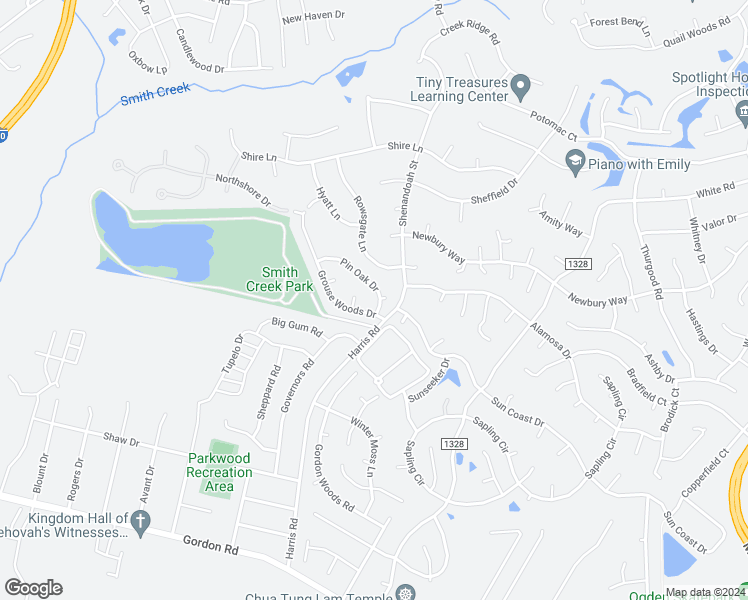 map of restaurants, bars, coffee shops, grocery stores, and more near 4932 Pin Oak Drive in Wilmington