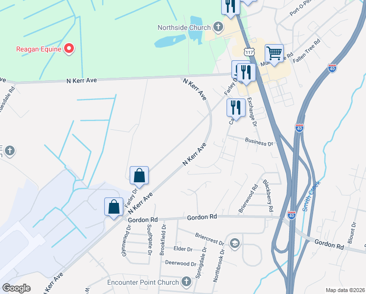 map of restaurants, bars, coffee shops, grocery stores, and more near 1970 Farley Drive in Wilmington