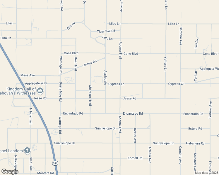 map of restaurants, bars, coffee shops, grocery stores, and more near 1863 Cypress Lane in Homestead Valley