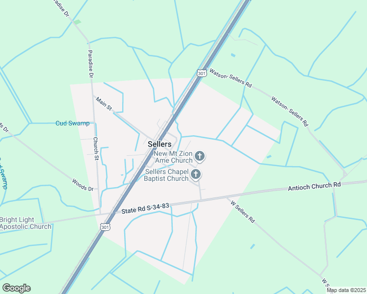 map of restaurants, bars, coffee shops, grocery stores, and more near 2800-2806 State Road S-34-196 in Sellers