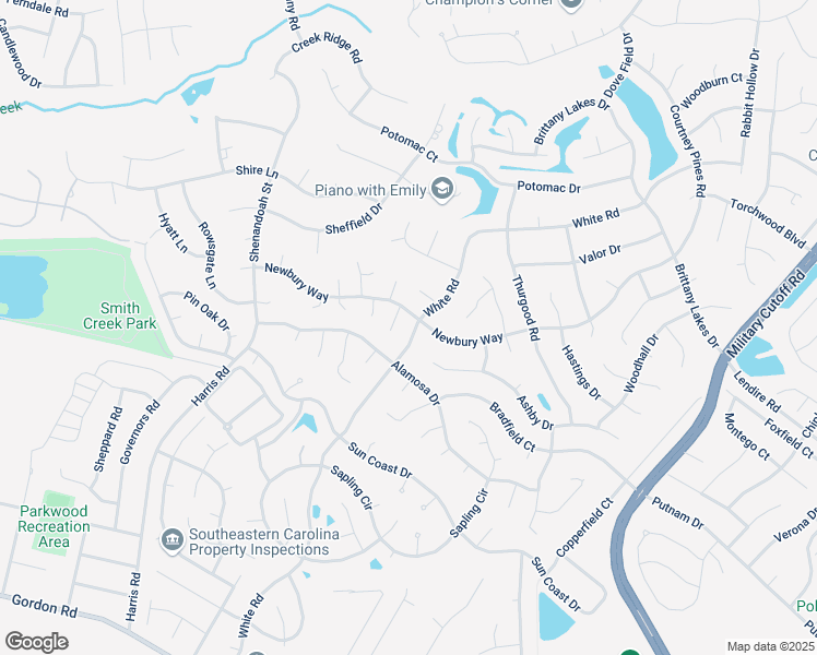 map of restaurants, bars, coffee shops, grocery stores, and more near 2511 White Road in Wilmington
