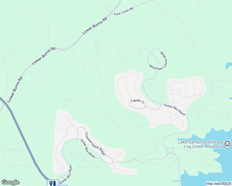 map of restaurants, bars, coffee shops, grocery stores, and more near 258 Fountain Oak Way in Canton