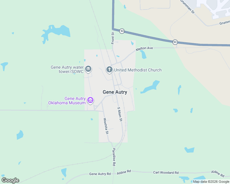 map of restaurants, bars, coffee shops, grocery stores, and more near in Gene Autry