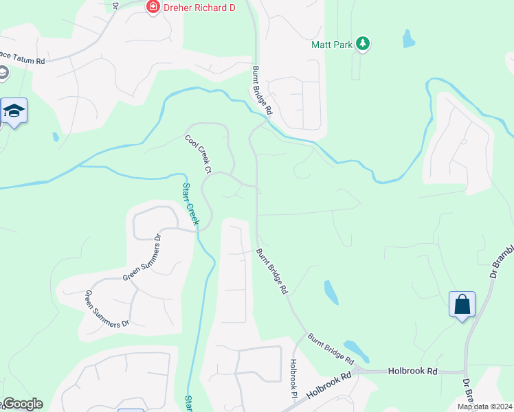 map of restaurants, bars, coffee shops, grocery stores, and more near 4125 Spring Ridge Drive in Cumming