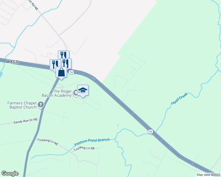 map of restaurants, bars, coffee shops, grocery stores, and more near 3600-3614 Andrew Jackson Hwy in Leland