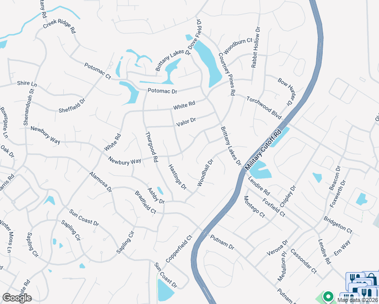 map of restaurants, bars, coffee shops, grocery stores, and more near 6906 Newbury Way in Wilmington