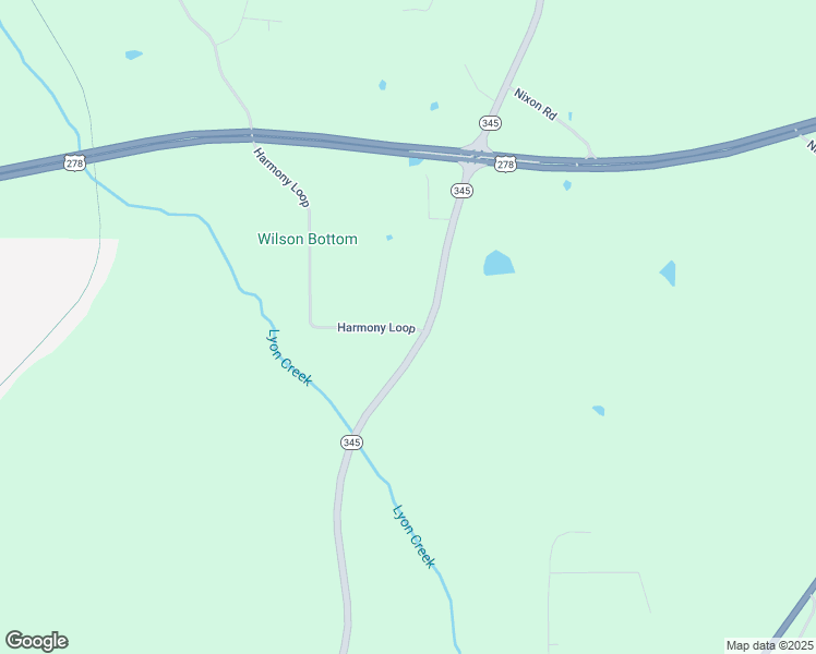 map of restaurants, bars, coffee shops, grocery stores, and more near 16-86 Harmony Loop in Pontotoc