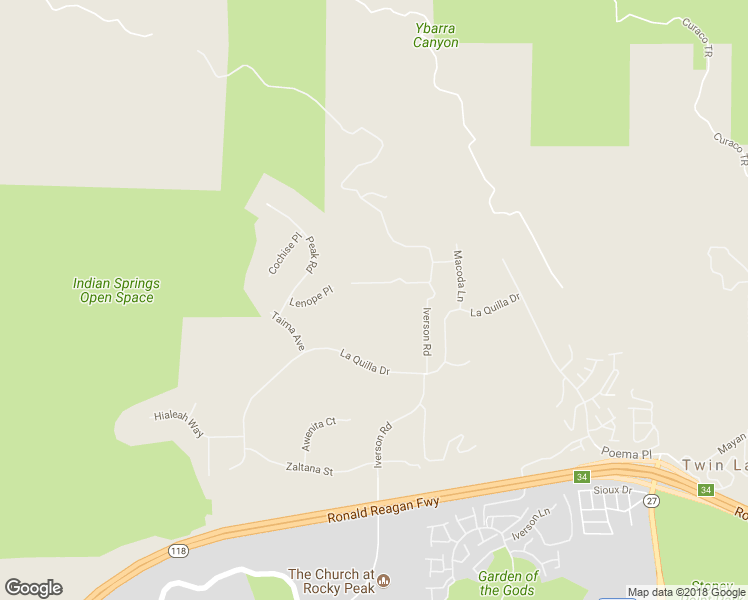 map of restaurants, bars, coffee shops, grocery stores, and more near 22570 Fern Ann Falls Road in Los Angeles County