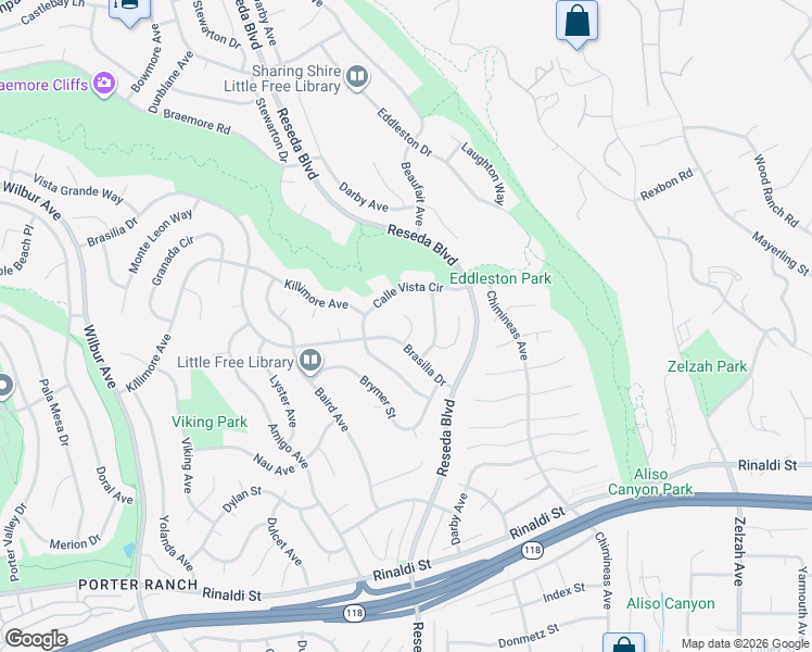 map of restaurants, bars, coffee shops, grocery stores, and more near 11730 Castillo Lane in Los Angeles
