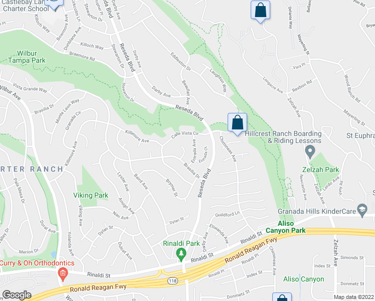 map of restaurants, bars, coffee shops, grocery stores, and more near 11730 Castillo Lane in Los Angeles