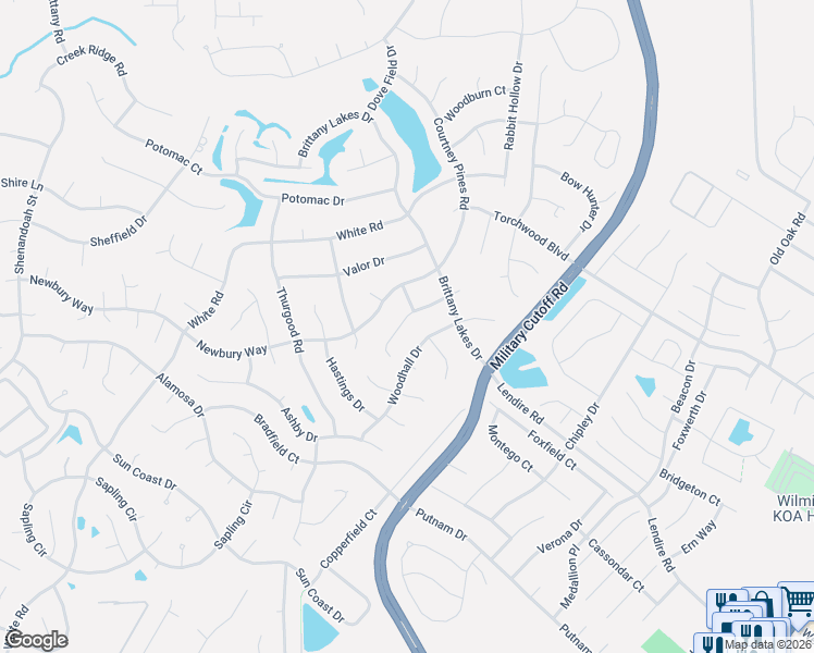 map of restaurants, bars, coffee shops, grocery stores, and more near 7234 Peppercorn Court in Wilmington