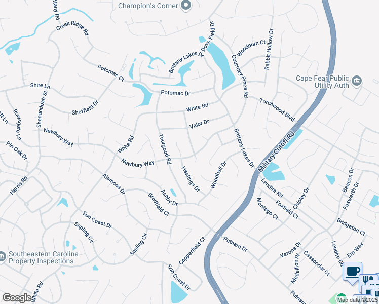 map of restaurants, bars, coffee shops, grocery stores, and more near 2521-2525 Hastings Court in Wilmington