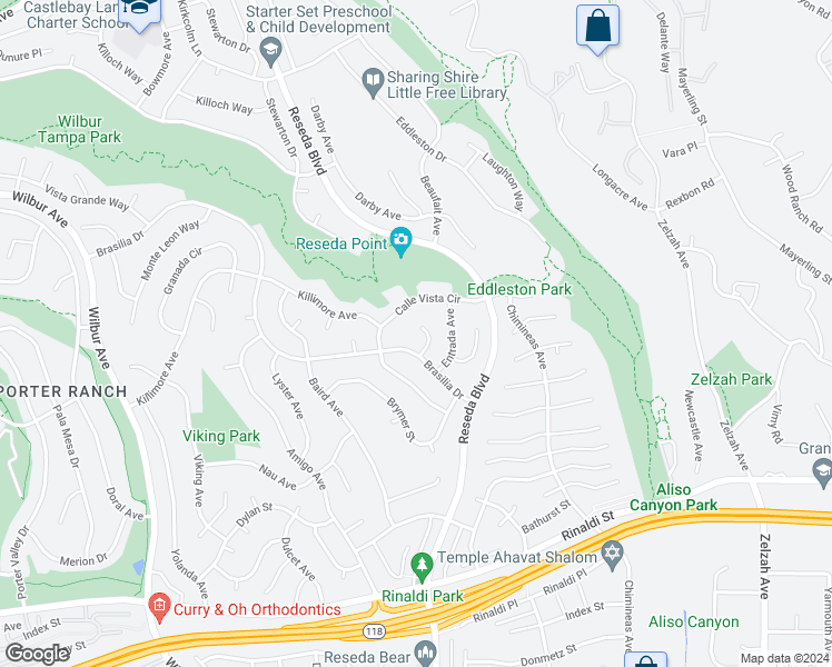 map of restaurants, bars, coffee shops, grocery stores, and more near 11747 Castillo Lane in Los Angeles