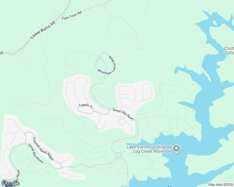 map of restaurants, bars, coffee shops, grocery stores, and more near 544 Blue Mountain Rise in Canton