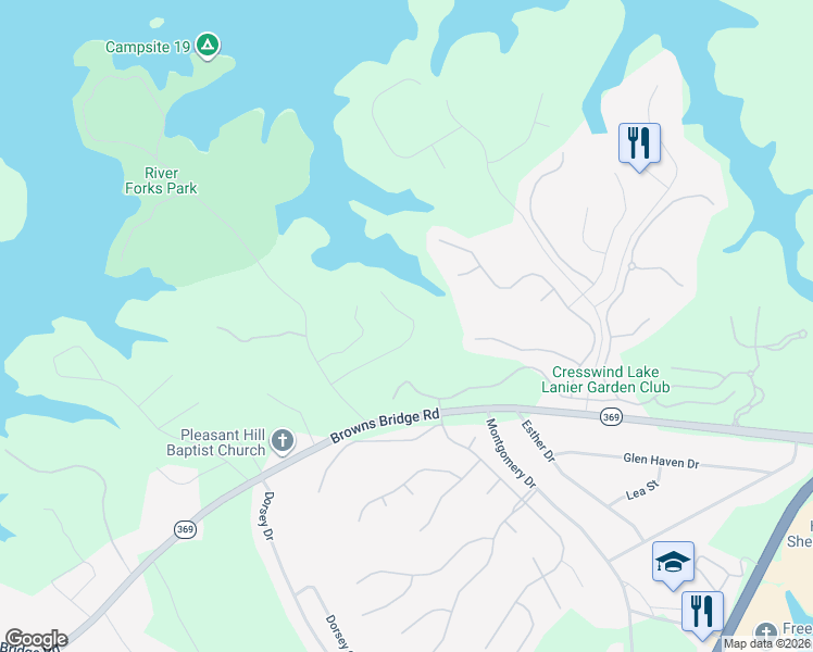 map of restaurants, bars, coffee shops, grocery stores, and more near 3441 Carolyn Street in Gainesville