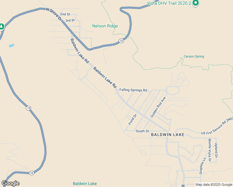 map of restaurants, bars, coffee shops, grocery stores, and more near 1960 Baldwin Lake Road in Big Bear