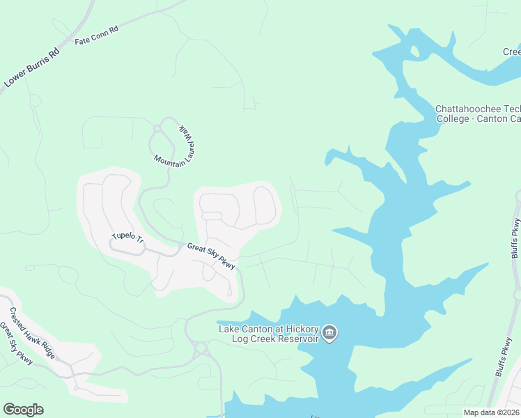 map of restaurants, bars, coffee shops, grocery stores, and more near 647 Little Bear Loop in Canton