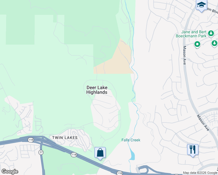 map of restaurants, bars, coffee shops, grocery stores, and more near 21219 Currant Court in Los Angeles County