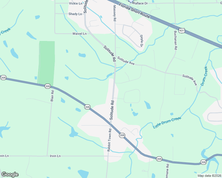 map of restaurants, bars, coffee shops, grocery stores, and more near 2272 Solitude Road in Albertville