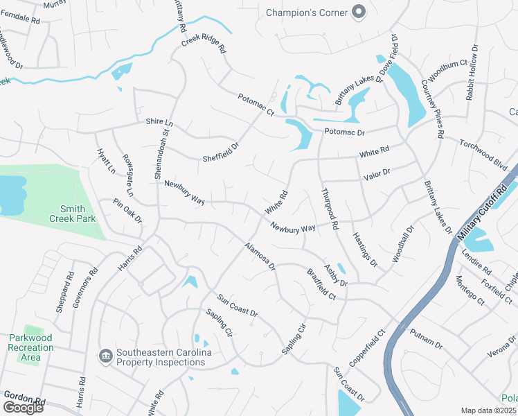 map of restaurants, bars, coffee shops, grocery stores, and more near 6713 Newbury Way in Wilmington