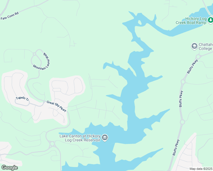 map of restaurants, bars, coffee shops, grocery stores, and more near 1049 Pine Bark Lane in Canton
