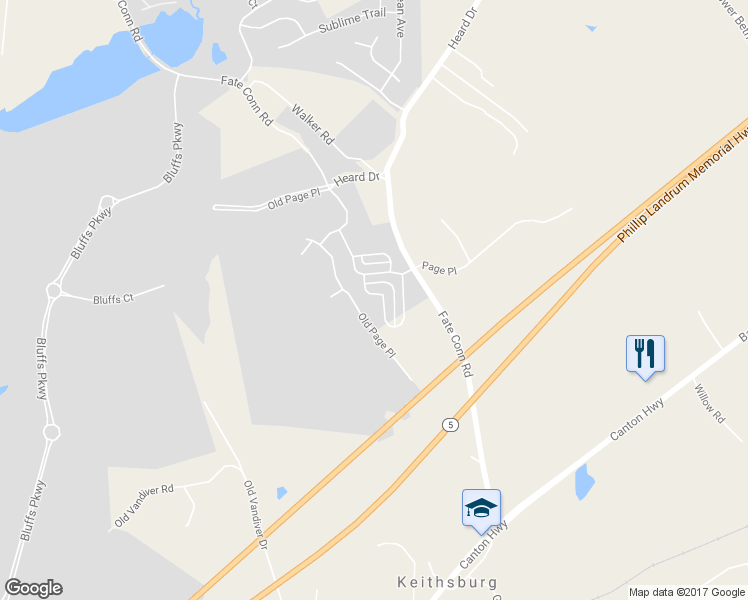 map of restaurants, bars, coffee shops, grocery stores, and more near 610 Sunflower Drive in Canton