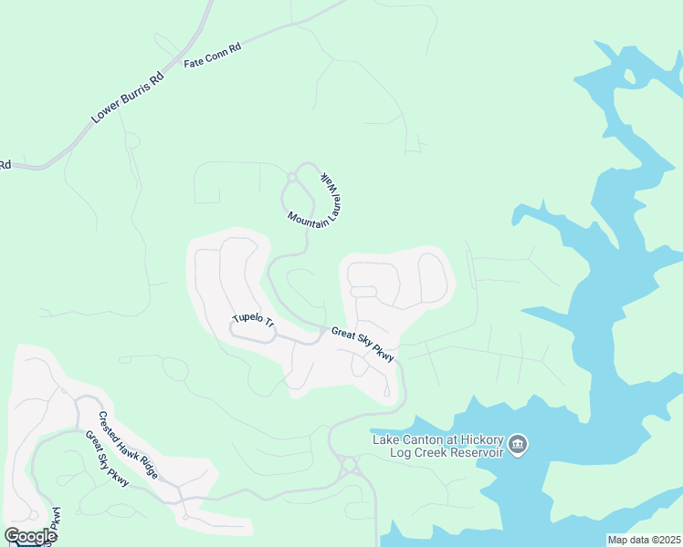 map of restaurants, bars, coffee shops, grocery stores, and more near 540 Blue Mountain Rise in Canton