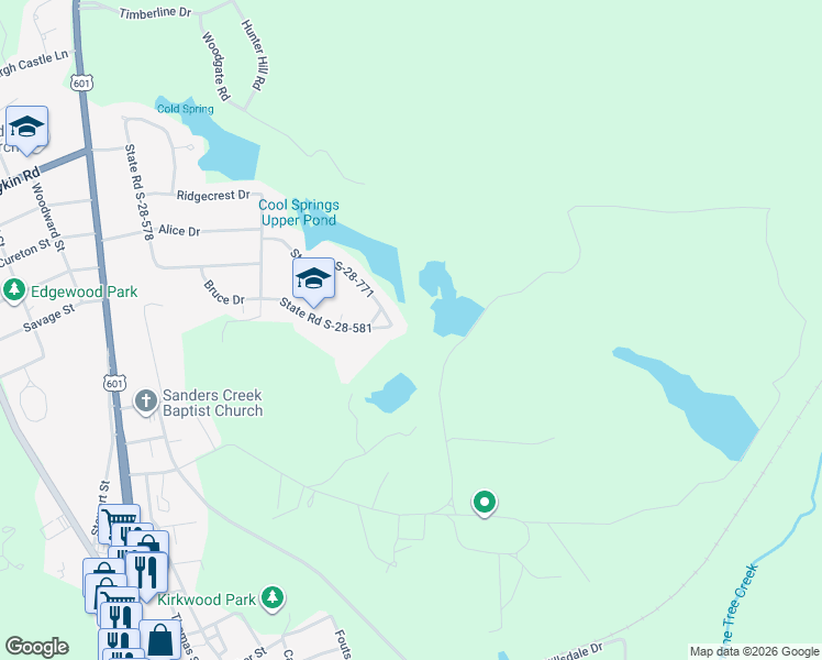 map of restaurants, bars, coffee shops, grocery stores, and more near 522 Bruce Drive in Camden