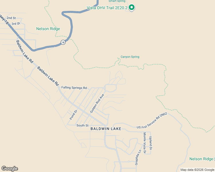 map of restaurants, bars, coffee shops, grocery stores, and more near 1985 Golden Rod Avenue in Big Bear
