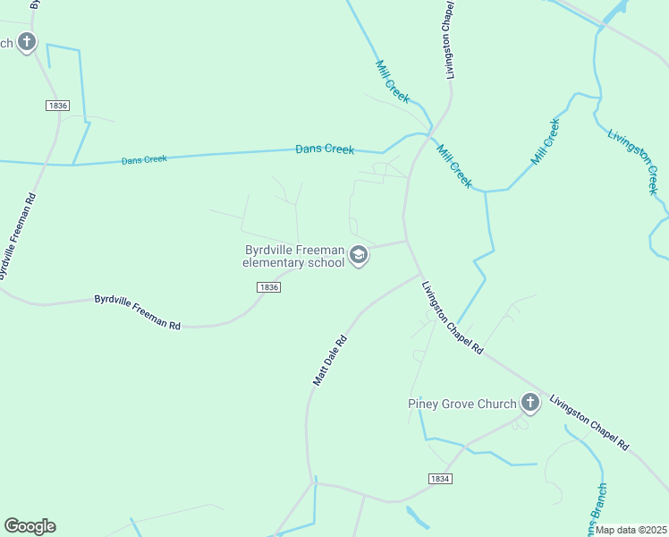 map of restaurants, bars, coffee shops, grocery stores, and more near 3480 Byrdville Freeman Road in Delco