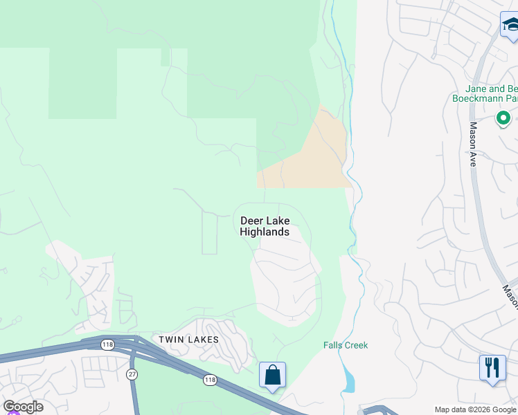 map of restaurants, bars, coffee shops, grocery stores, and more near 11811 Canoga Avenue in Los Angeles County