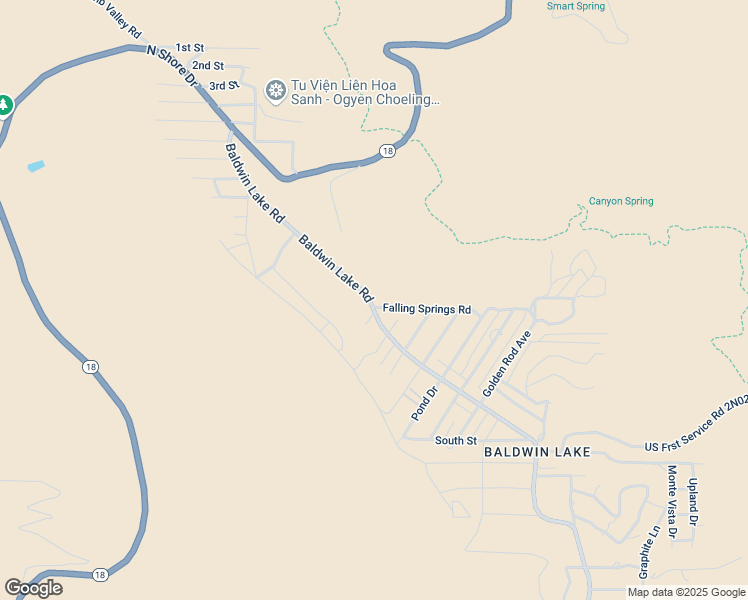 map of restaurants, bars, coffee shops, grocery stores, and more near 1985 Golden Rod Avenue in Big Bear