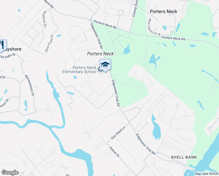 map of restaurants, bars, coffee shops, grocery stores, and more near 8133 Saltcedar Drive in Wilmington
