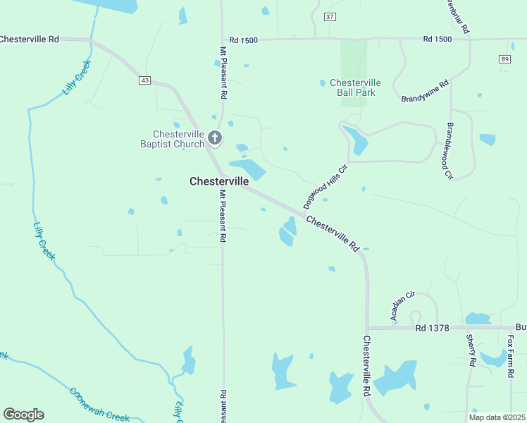 map of restaurants, bars, coffee shops, grocery stores, and more near 133 Chesterville Road in Tupelo