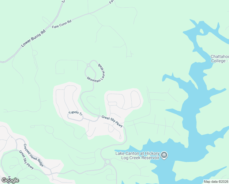 map of restaurants, bars, coffee shops, grocery stores, and more near 528 Blue Mountain Rise in Canton