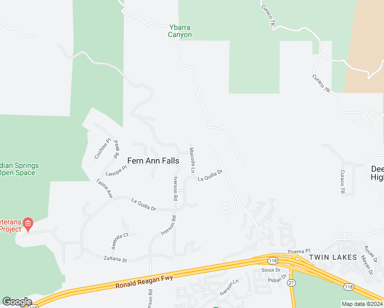 map of restaurants, bars, coffee shops, grocery stores, and more near 11885 Macoda Lane in Los Angeles County