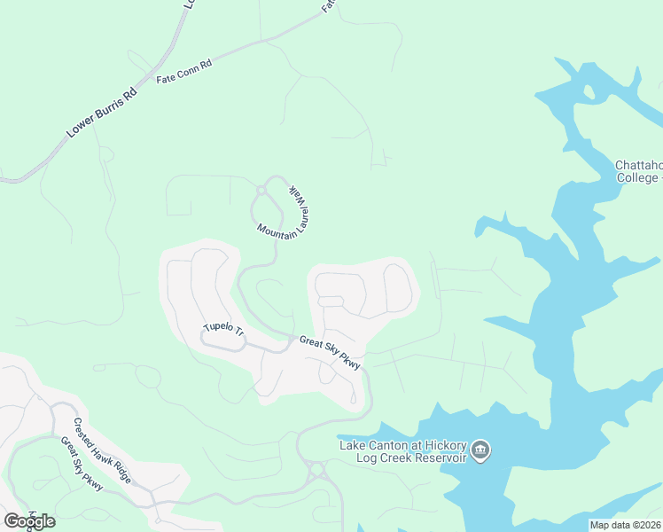 map of restaurants, bars, coffee shops, grocery stores, and more near 528 Blue Mountain Rise in Canton