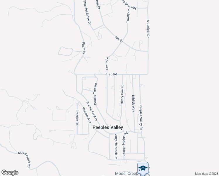map of restaurants, bars, coffee shops, grocery stores, and more near 18109 Tawny Lane in Peeples Valley