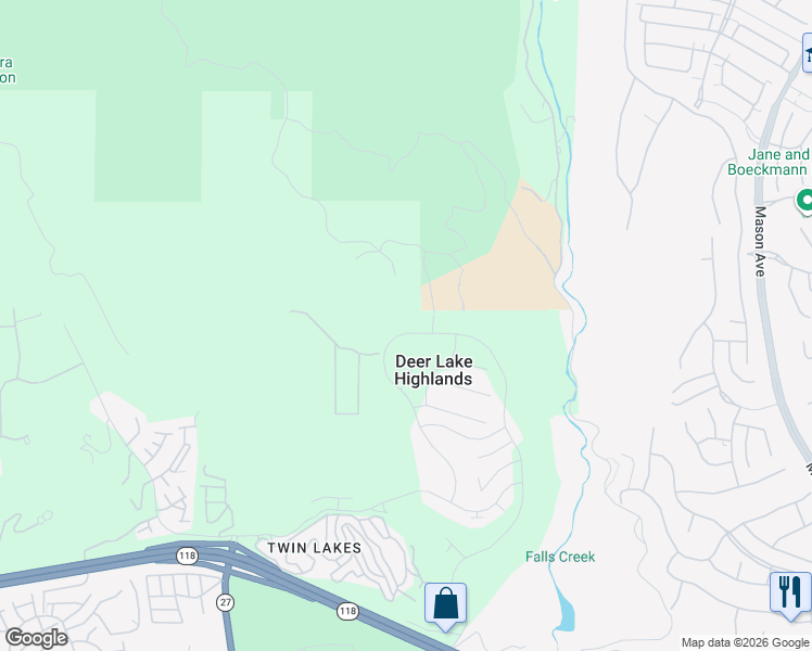 map of restaurants, bars, coffee shops, grocery stores, and more near 11826 Canoga Avenue in Los Angeles County
