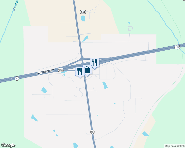 map of restaurants, bars, coffee shops, grocery stores, and more near 101-499 McCord Road in Pontotoc